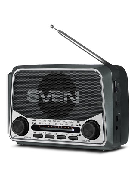 Boxa portabila SVEN SRP-150, Gray / 3W / Bluetooth / FM/AM/SW Radio / USB / microSD