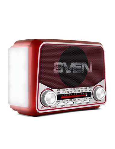 Boxa portabila SVEN SRP-150, Red / 3W / Bluetooth / FM/AM/SW Radio / USB / microSD