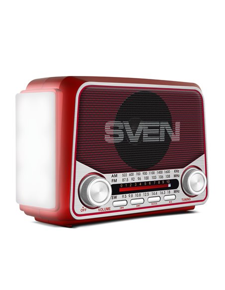 Boxa portabila SVEN SRP-150, Red / 3W / Bluetooth / FM/AM/SW Radio / USB / microSD