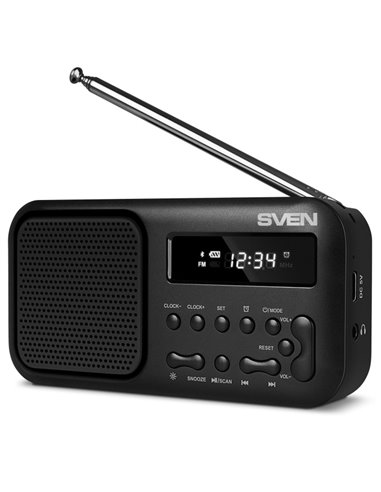 Boxa portabila SVEN SRP-50 Black / 3W / Bluetooth / FM/AM/SW Radio
