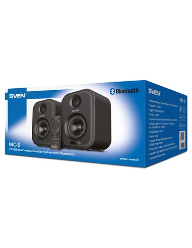 Колонки 2.0 SVEN MC-5 / 50W RMS, Bluetooth / USB / Grey