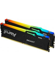 Memorie operativa Kingston FURY® Beast DDR5 RGB 5600 MHz 128GB (Kit of 2*64GB)