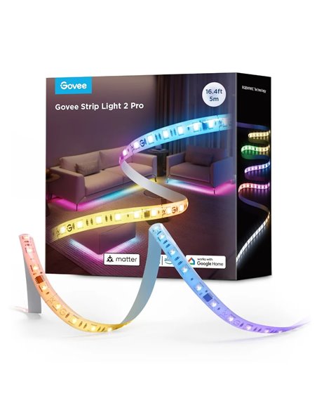 Banda de lumina GOVEE RGBICWW LED Strip Light 2 Pro 5m