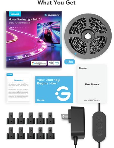 GOVEE RGB Gaming Light Strip G1 (27”-34”)