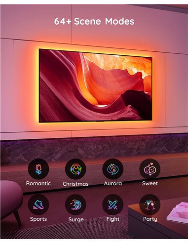 Banda de lumina TV GOVEE RGB TV Backlight (40”-60”)