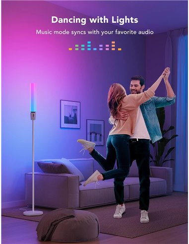 Торшер GOVEE RGBICW Cylinder Floor Lamp, Wi-Fi + BT, Multicolor + Extra White LEDs