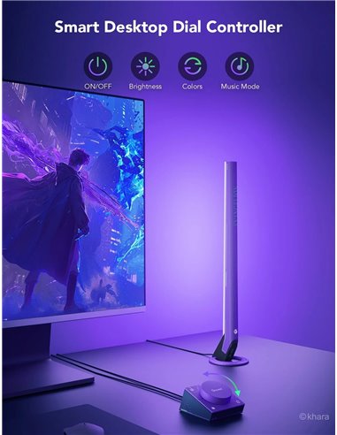 Govee RGBIC Wi-Fi Bare luminoase Gaming cu controler inteligent