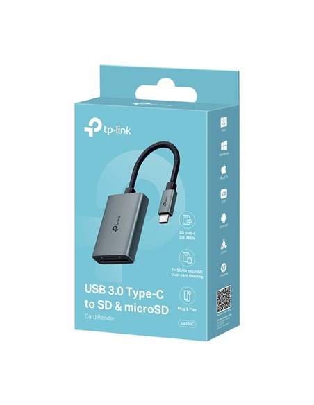 Кардридер TP-LINK UUA430C / USB-C/ microSD / SD