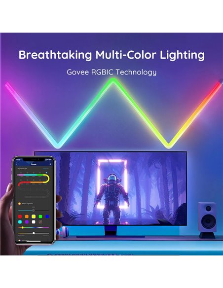 Настенный светильник (6+1) GOVEE Glide RGBIC / Wi-Fi + BT / Multicolor