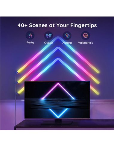 Настенный светильник (6+1) GOVEE Glide RGBIC / Wi-Fi + BT / Multicolor