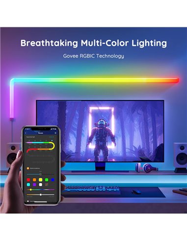 Настенный светильник (6+1) GOVEE Glide RGBIC / Wi-Fi + BT / Multicolor