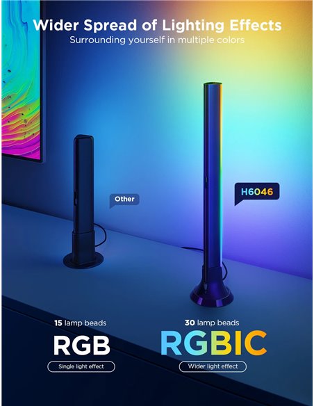 Светодиодная лента для телевизора Govee TV Backlight 3 Lite Kit t (55”-65” + Light Bars 40”-70”)