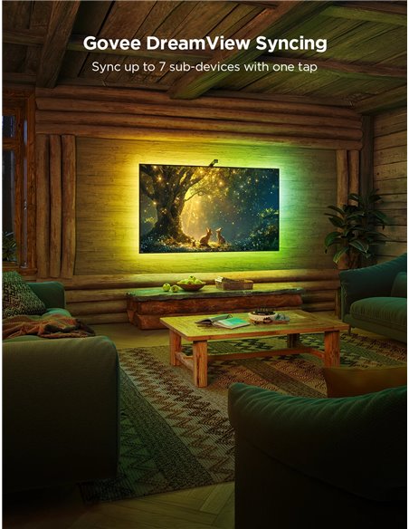 Banda LED pentru TV GOVEE RGBIC TV Backlight 3 Lite (55”-65”)