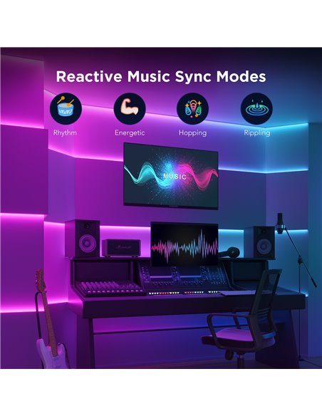 Banda LED GOVEE RGBIC S LED / 10m / Multicolor / Wi-Fi / Bluetooth