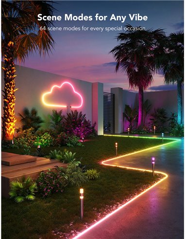 Banda LED de exterior GOVEE RGBIC Outdoor Neon Strip Lights 10M