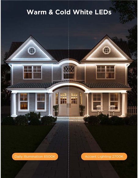 Banda LED de exterior GOVEE RGBICWW Outdoor Strip Light Pro 10M