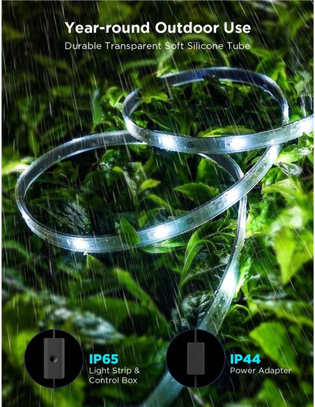 Banda LED de exterior GOVEE RGBICWW Outdoor Strip Light Pro 10M