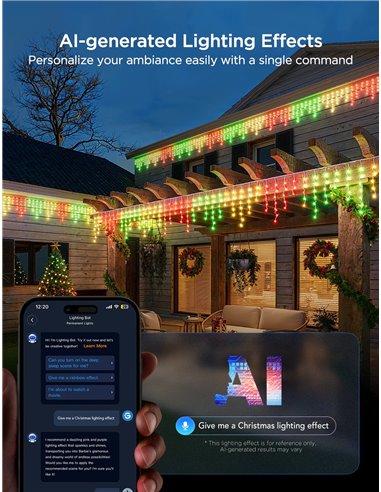 Уличная гирлянда в виде сосулек GOVEE RGBIC Icicle Ligths 10M