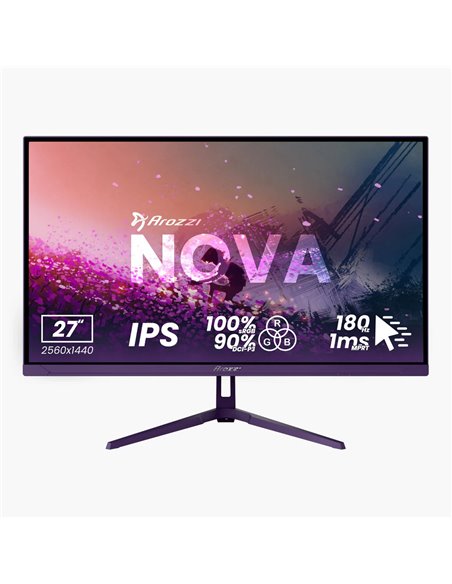 27.0” Monitor Gaming AROZZI Nova/ QHD/ 1ms/ 180Hz/ Purple