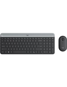 Беспроводная клавиатура и мышка Logitech Combo MK470 Slim/ 2.4GHz nano USB receiver/ Graphite