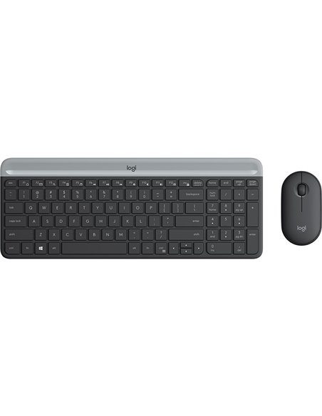 Tastatura cu mouse Wireless Logitech Combo MK470 Slim/ 2.4GHz nano USB receiver/ Graphite