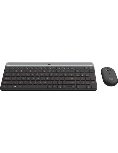 Беспроводная клавиатура и мышка Logitech Combo MK470 Slim/ 2.4GHz nano USB receiver/ Graphite
