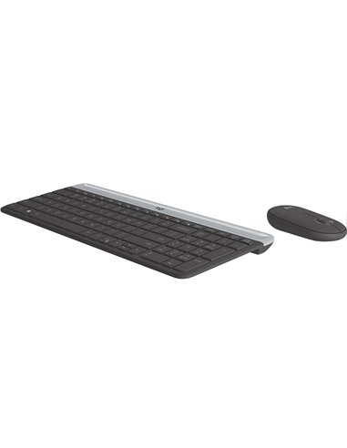 Tastatura cu mouse Wireless Logitech Combo MK470 Slim/ 2.4GHz nano USB receiver/ Graphite