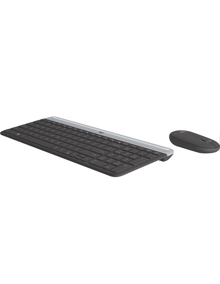 Tastatura cu mouse Wireless Logitech Combo MK470 Slim/ 2.4GHz nano USB receiver/ Graphite