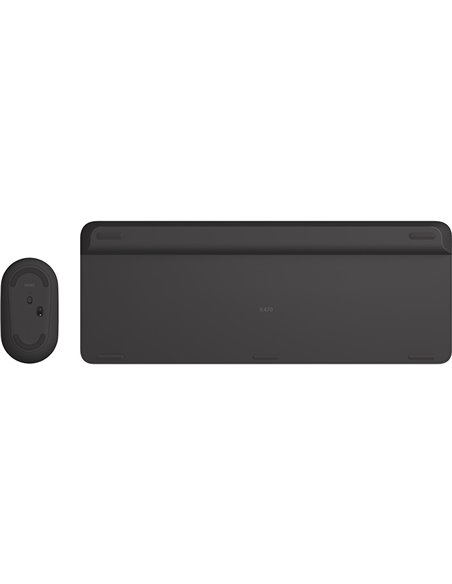 Tastatura cu mouse Wireless Logitech Combo MK470 Slim/ 2.4GHz nano USB receiver/ Graphite