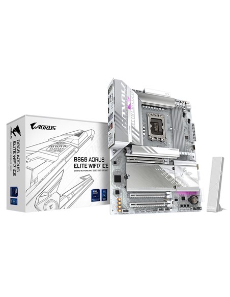 Материнская плата GIGABYTE B860 A ELITE WF7 ICE/ 1851/ Intel B860/ DDR5 / ATX