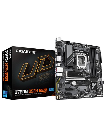 Материнская плата GIGABYTE B760M DS3H GEN5/ 1700/ B760/ DDR5/ mATX