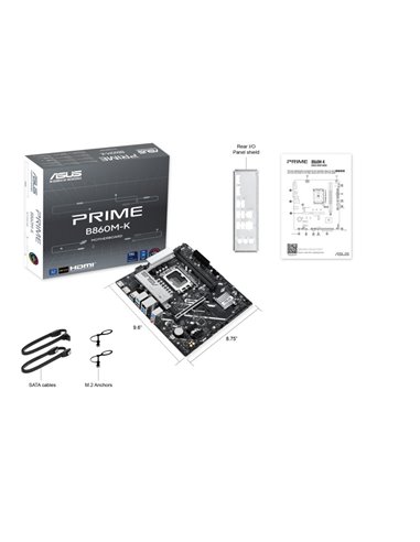 Placa de baza ASUS PRIME B860M-K/ 1851/ B860/ DDR5/ mATX