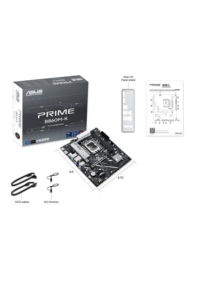 Placa de baza ASUS PRIME B860M-K/ 1851/ B860/ DDR5/ mATX