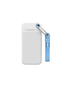 1TB SSD Portabil Verbatim Pocket, White with 2 Rubber Sleeves (White & Light Blue),1000 MB/s 2