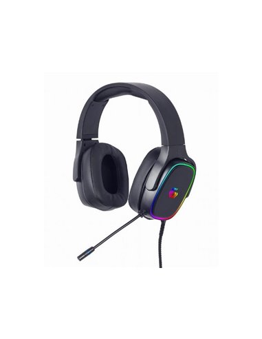 Игровая Гарнитура Gembird GHS-SANPO-S300, Проводной аналоговый, Чёрный