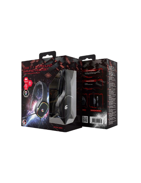Căști gaming Gembird GHS-SANPO-S300, Cu fir, Negru