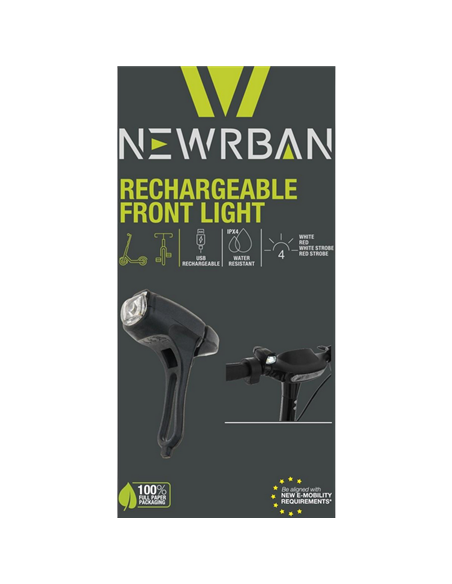 Передний фонарь Newrban NEWMLIGHTUSBK, Перезаряжаемый, Черный