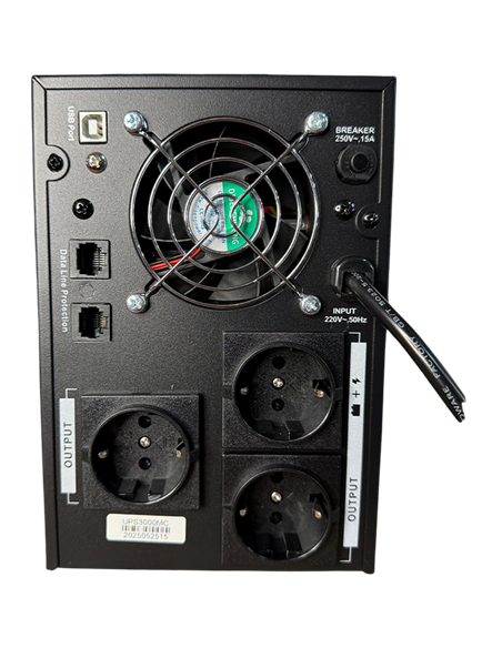 UPS  Ultra Power UPS3000MC 3000VA/1800W, Tower, LCD, AVR, USB, RJ11/RJ45, 3*Schuko sockets, metal case