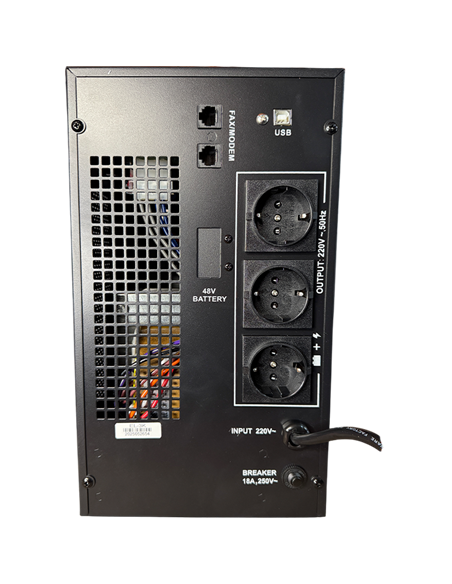 UPS  Ultra Power EL-3K 3000VA/2400W, Tower, Pure Sine Wave, LCD, AVR, USB, RJ11/RJ45, 3*Schuko sockets, metal case
