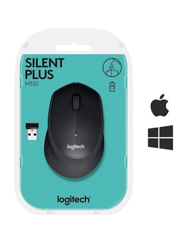 Mouse Wireless Logitech M330 Silent Plus, Negru