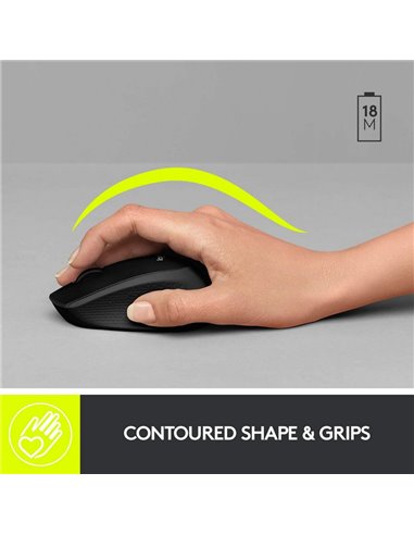 Mouse Wireless Logitech M330 Silent Plus, Negru