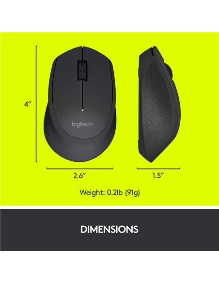 Mouse Wireless Logitech M330 Silent Plus, Negru
