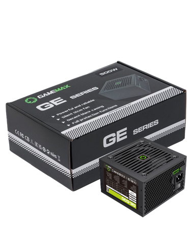Блок питания для компьютеров Gamemax GE-500, 500Вт, ATX, Немодульный