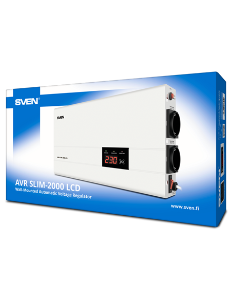 Stabilizator de Tensiune SVEN SLIM AVR-2000 LCD, 2000VA