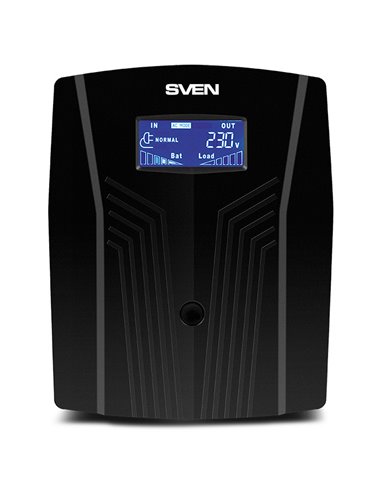 Sursă de alimentare neîntreruptibilă SVEN Pro 1500 LCD, Linear-interactiv, 1500VA, Turn