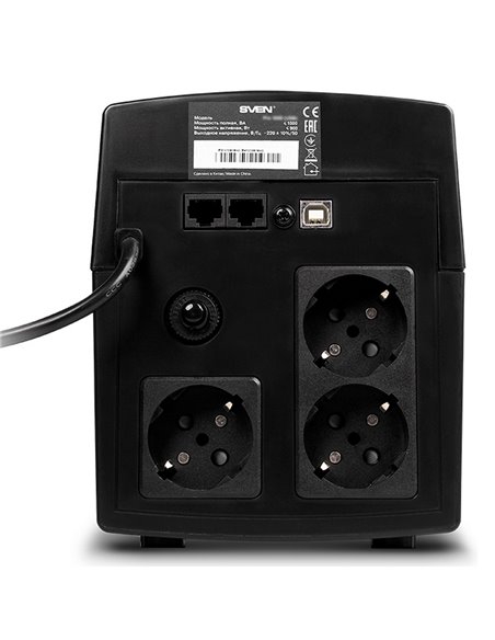 Источник бесперебойного питания SVEN Pro 1500 LCD, Линейно-интерактивный, 1500VA, Башня