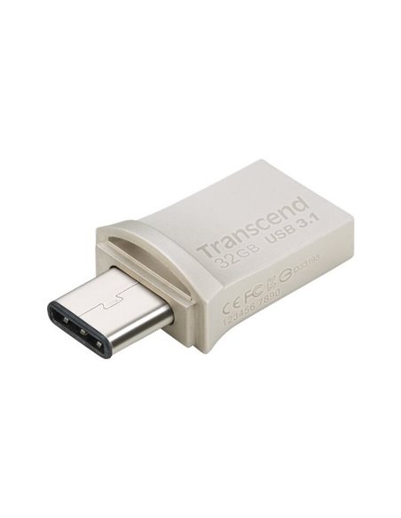USB Flash накопитель Transcend JetFlash 890, 32Гб, Серебристый