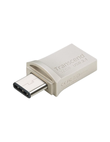 USB Flash накопитель Transcend JetFlash 890, 32Гб, Серебристый