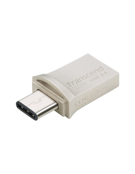 USB Flash накопитель Transcend JetFlash 890, 32Гб, Серебристый