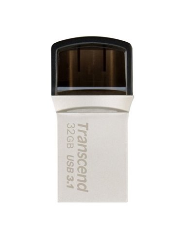 USB Flash накопитель Transcend JetFlash 890, 32Гб, Серебристый